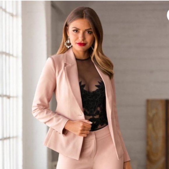 Boston Proper Jackets & Blazers - Boston Proper single button blazer jacket pink 12